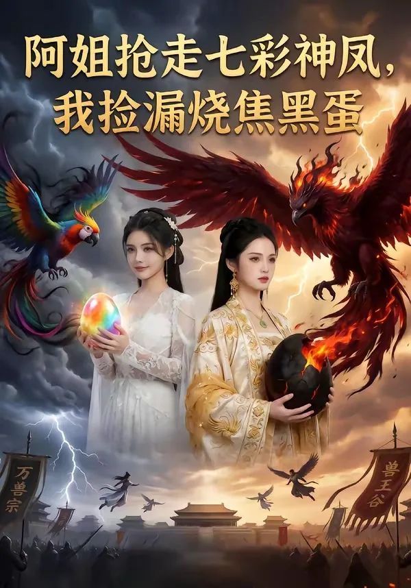 阿姐抢走七彩神凤,我捡漏烧焦黑蛋